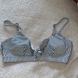 Billabong Navy and White Striped Swim Camisole